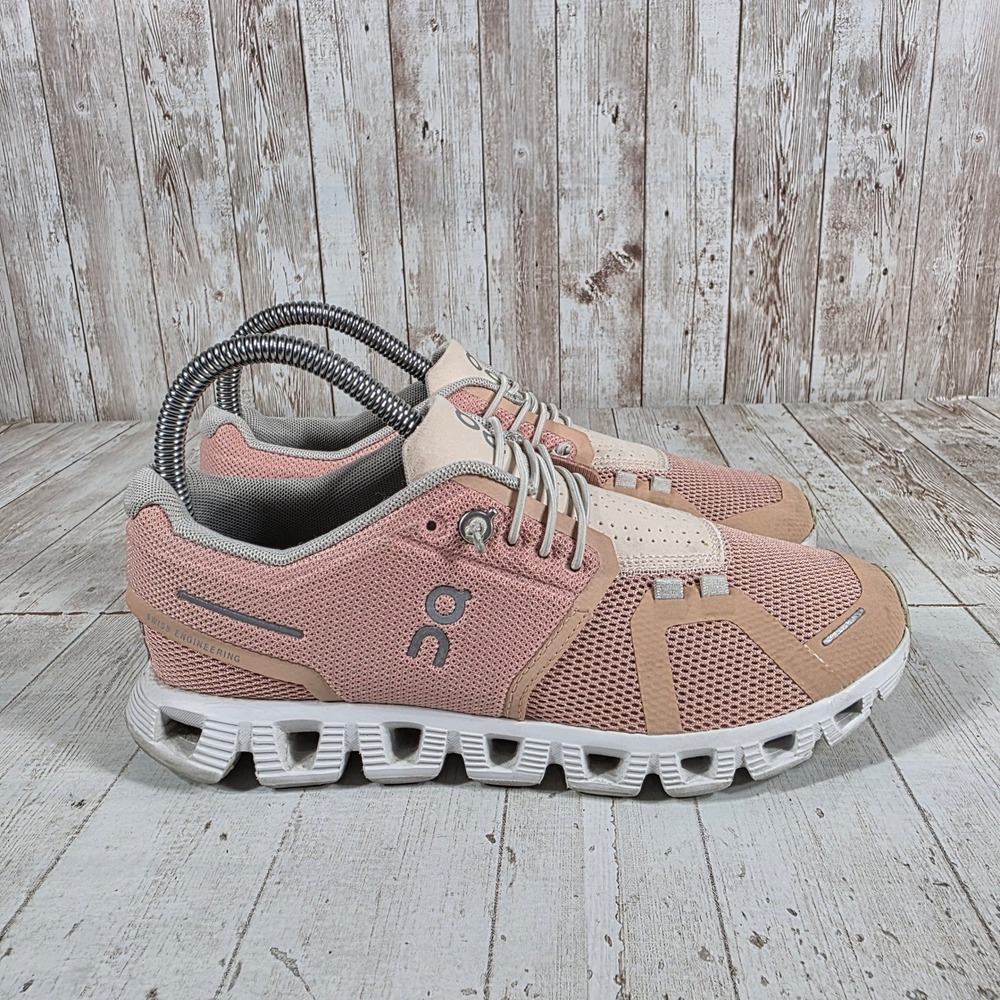 On Running Cloud 5 Shoes Womens 6 Rose Shell Pink Low Top Sneakers